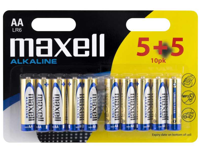  MAXELL LR6 AA Alkálielem, 10db-os csomag (790253.00.CN) akciós termékkép 1