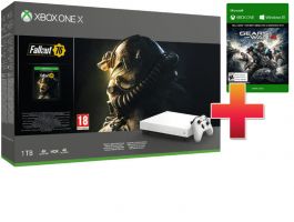 Xbox One X 1TB Konzol Fallout 76 Robot White Special Edition csomag