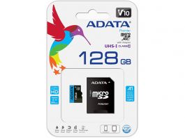 ADATA MicroSDHC 128GB Memóriakártya + Adapter (AUSDX128GUICL10A1-RA1)