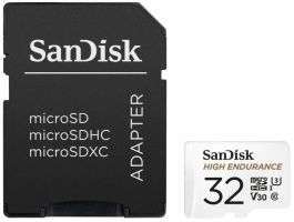 Sandisk High Endurance U3 32 GB MicroSDHC Memóriakártya + Adapter (SDSQQNR-032G-GN6IA)