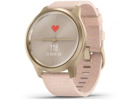 Garmin Vívomove Style Light Gold Pink Nylon Szíjjal Light Gold Csattal (010-02240-22)