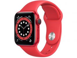 Apple Watch S6 GPS + Cellular 40mm (M06R3HC/A) PRODUCT(RED) Alumíniumtok, PRODUCT(RED) sportszíj