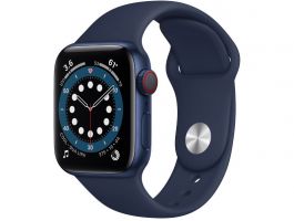 Apple Watch S6 GPS + Cellular 40mm (M06Q3HC/A) Kék alumíniumtok, mély tengerészkék sportszíj