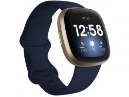 Fitbit Versa 3 Okosóra Aluminum (FB511GLNV) Midnight-Soft Gold