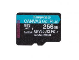 Kingston Canvas Go! Plus microSD Memóriakártya, 256GB, Adapter nélkül (SDCG3/256GBSP)