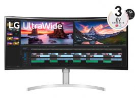 LG UltraWide 38" UWQHD+ Nano IPS 144Hz ívelt monitor (38WN95CP-W) fehér