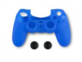 Spartan Gear Controller Silicon Skin Cover and Thumb Grips - védőtok és analóg kar védők, PS4 (2808145) kék