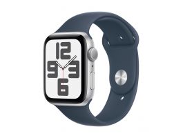 Apple Watch SE2 v2 GPS 44mm (MREC3QH/A) EZÜST ALUMÍNIUMTOK, VIHARKÉK SPORTSZÍJ - S/M