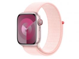 Apple Watch Series 9 GPS + Cellular, 41mm (MRJ13QH/A) rózsaszín alumíniumtok, világos rózsaszín sportpánt