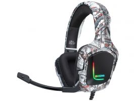 Onikuma K20 RGB Gaming fejhallgató, Camouflage Fehér