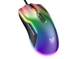 Onikuma CW922 RGB Silent Gamer egér - fekete