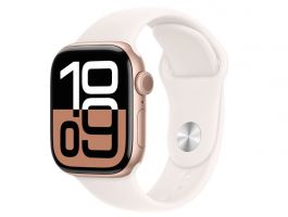 Apple Watch Series 10 Cellular (MWX93QH/A) - 42mm Rose Gold Alu Case with Light Blush Sport Band - S/M