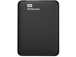 Western Digital Elements 1TB USB 3.0 Hordozható Külső HDD (WDBUZG0010BBK-WESN)