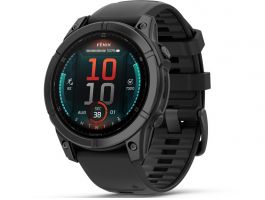 GARMIN fenix E 47 mm sötétszürke, fekete szilikon szíjjal (010-03025-01)