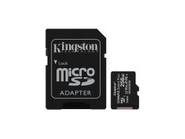 Kingston 256GB MicroSDXC Memóriakártya + Adapter (SDCS2/256GB)