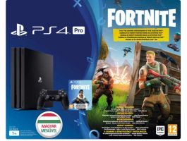 PS4 Pro 1TB Konzol + Fortnite kiegészítő tartalmak