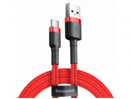 Baseus Cafule USB - Type-C 2m gyorstöltő adatkábel (CATKLF-C09) piros