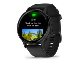 GARMIN Venu 3 okosóra fekete, bőr és szilikon szíjjal (505352)