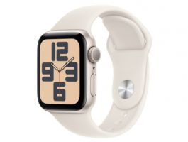 Apple Watch SE2 v3 GPS 40mm (MXEG3QH/A) csillagfény alumíniumtok, csillagfény sportszíj M/L