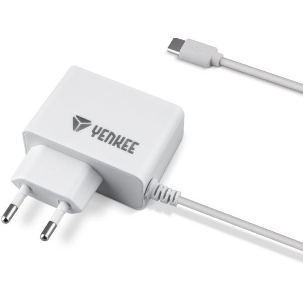 YENKEE YAC 2027WH USB Type-C toltő, 2A (30018435) fehér