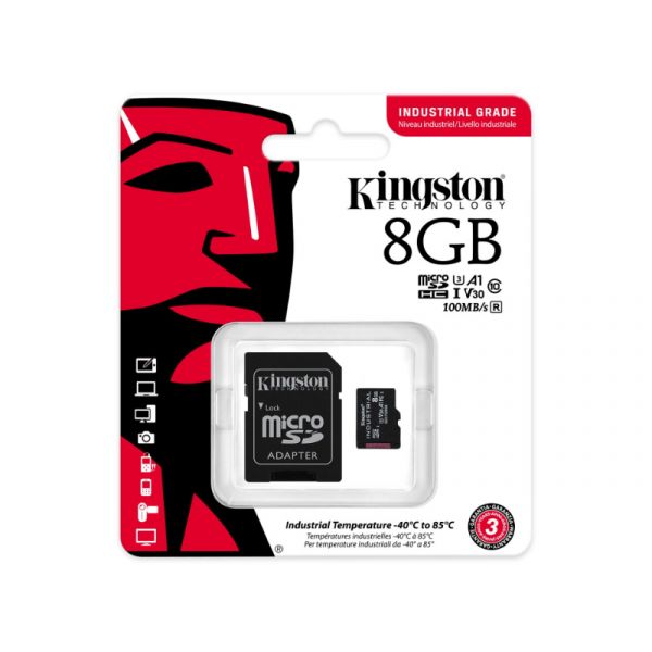 Kingston Industrial Microsd Memóriakártya 8gb Sdcit28gb Kiegészítő 2407