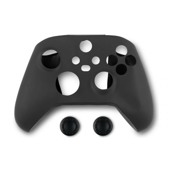 Spartan Gear Controller Silicon Skin Cover and Thumb Grips - védőtok és analóg kar védők, Xbox Series (2808151) fekete