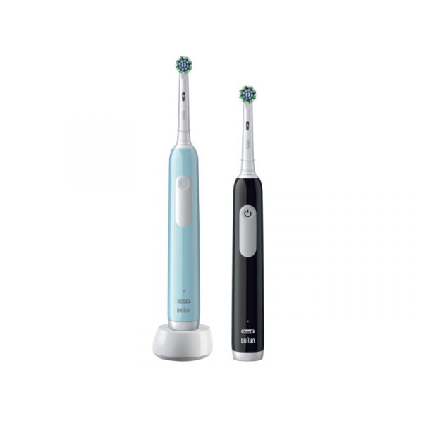 Oral-B PRO1 X-Clean elektromos fogkefe, Duo Edition (10PO010403) Caribeean Blue + Black