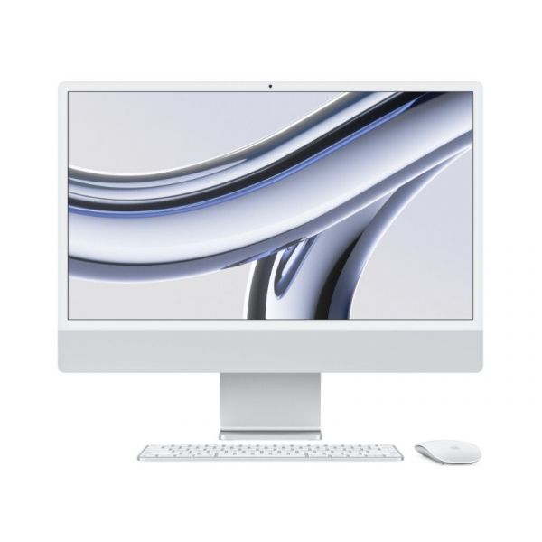 Apple iMac 24" (2023) M3 8C CPU/8C GPU, 256GB (MQR93MG/A) Ezüst