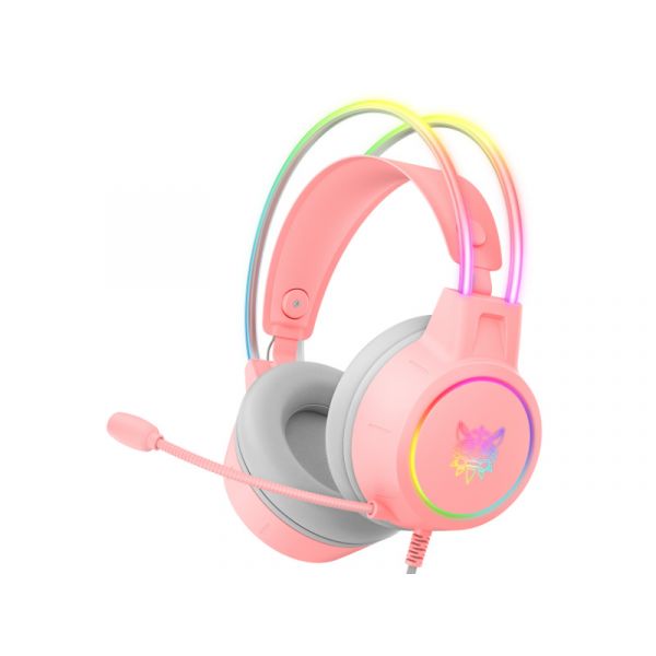 Onikuma X15 PRO RGB Gaming fejhallgató, Pink
