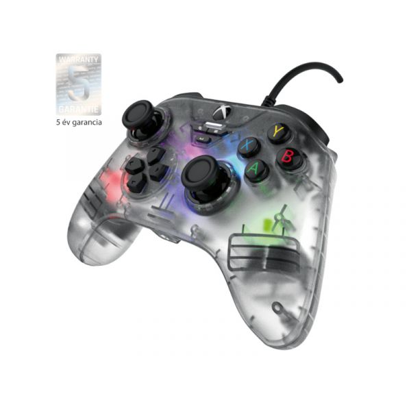 Snakebyte Xbox Series X GamePad RGB X - vezetékes kontroller (SB922350) átlátszó