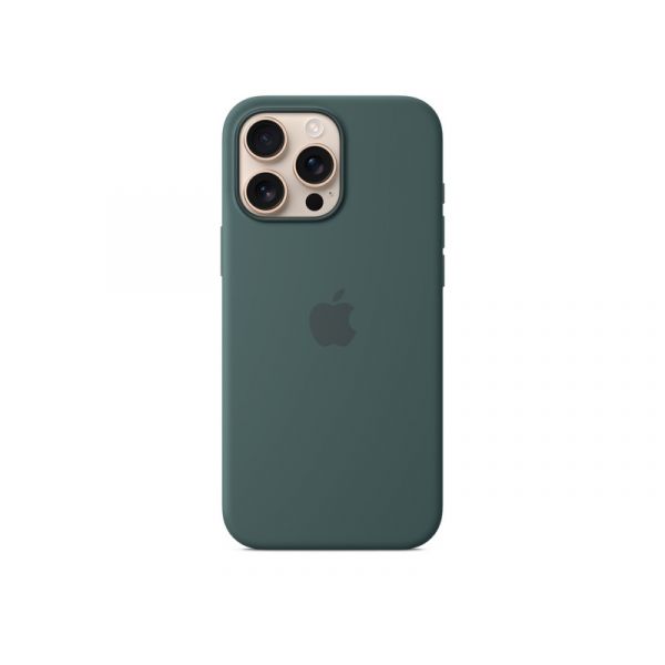 Apple iPhone 16 Pro Max Accessory (MA7V4ZM/A) Silicone Case with MagSafe - Lake Green (Seasonal)