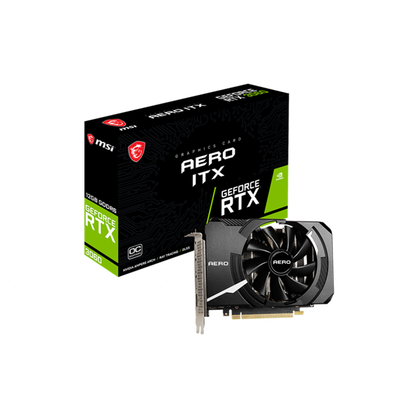 MSI GeForce RTX 3060 AERO ITX 12G OC Videókártya (RTX 3060 AERO ITX 12G OC)