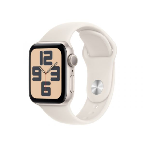 Apple Watch SE2 v3 GPS 44mm  (MXEU3QH/A) csillagfény alumíniumtok, csillagfény sportszíj S/M