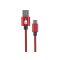 Spartan Gear Double Sided USB Type-C kábel, 2m (2808140) Piros